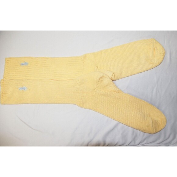 Polo Ralph Lauren Cotton Crew Sock with Polo Embroidery Yellow NEW - Picture 1 of 5